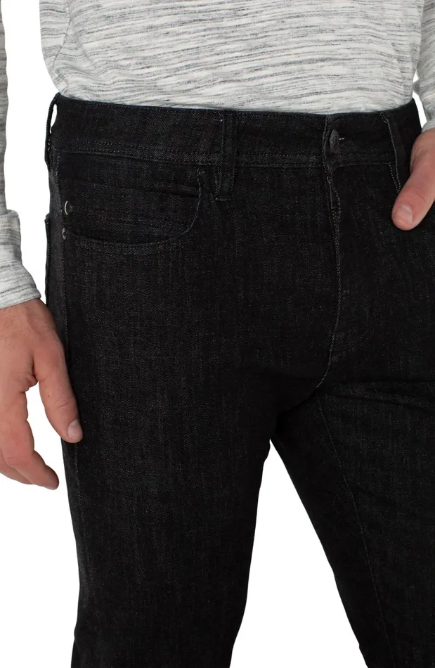 Mens Liverpool Los Angeles Jeans REGENT RELAXED STRAIGHT ECO Black Rinse