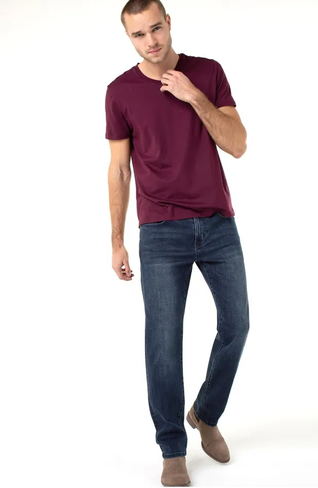 Mens Liverpool Los Angeles Jeans REGENT RELAXED STRAIGHT WITH COOLMAX 8211 ECO Palo Alto Dark