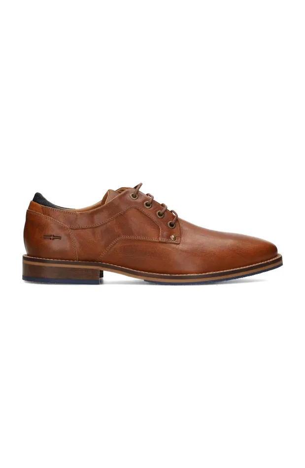 Mens Liverpool Los Angeles Oxfords DESK BURNISHED LEATHER OXFORD SHOE Cognac