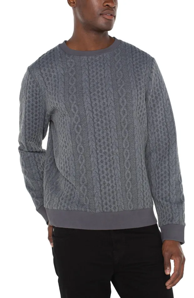 Mens Liverpool Los Angeles Shirts CREW NECK PULLOVER Charcoal Grey