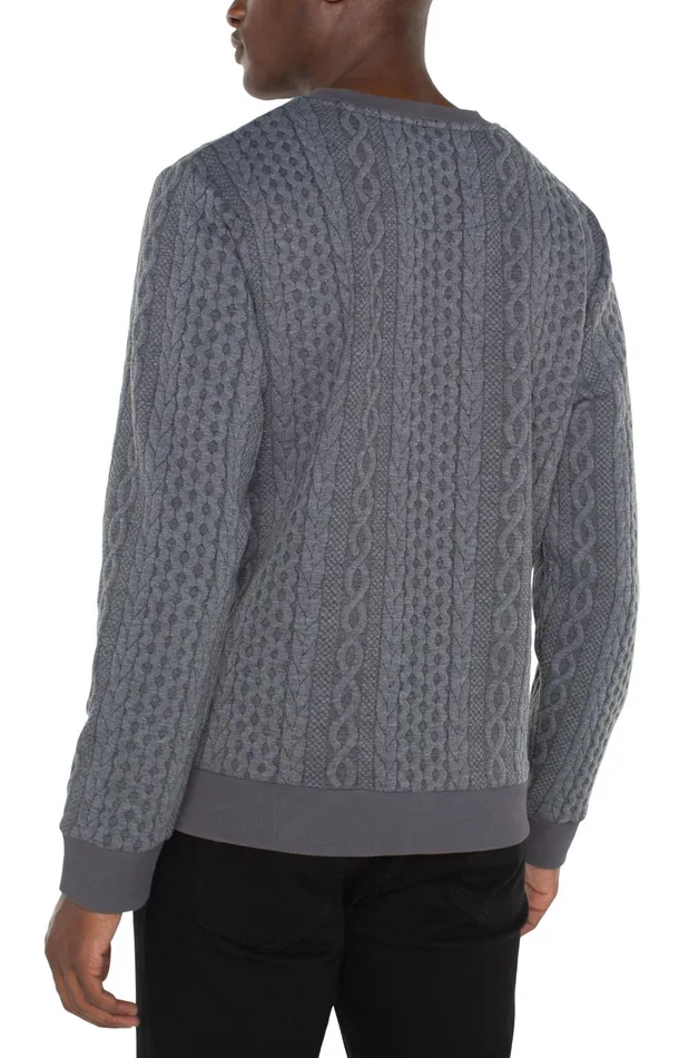 Mens Liverpool Los Angeles Shirts CREW NECK PULLOVER Charcoal Grey