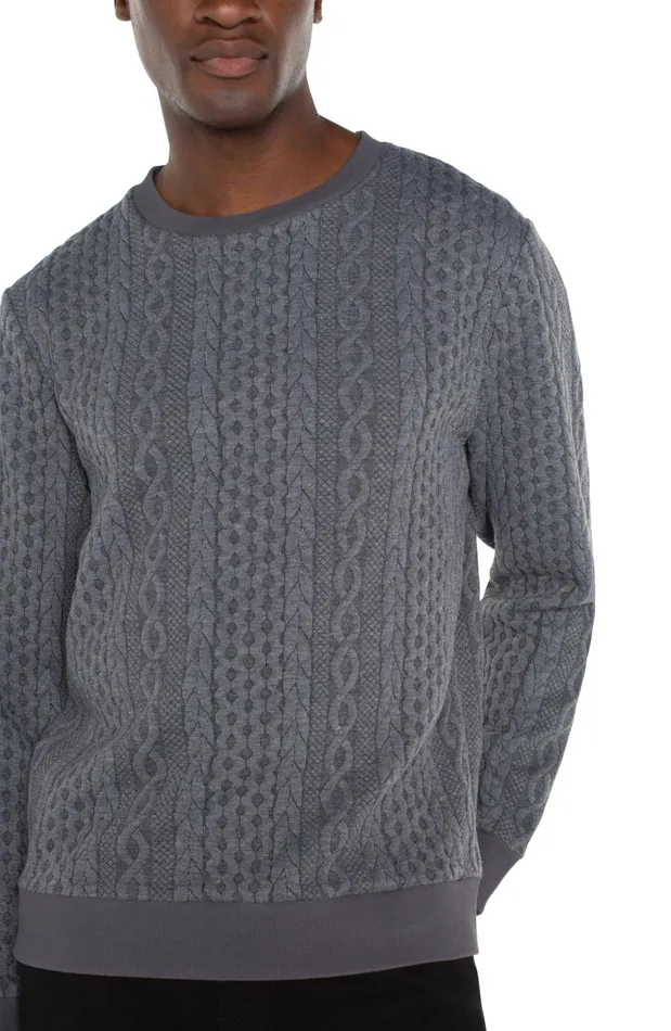 Mens Liverpool Los Angeles Shirts CREW NECK PULLOVER Charcoal Grey