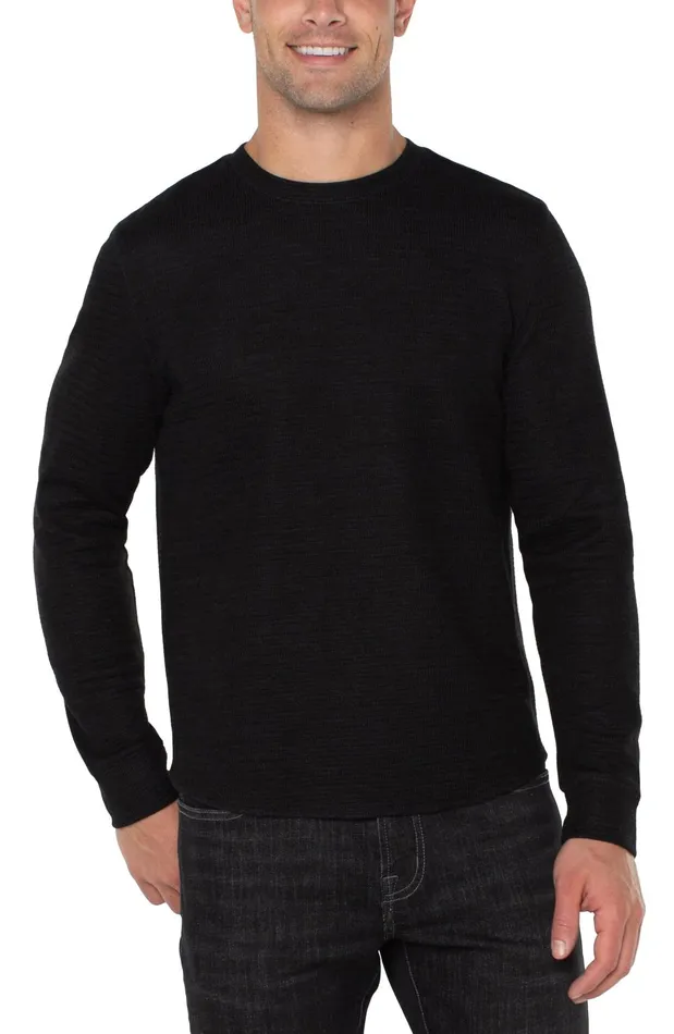 Mens Liverpool Los Angeles Shirts LONG SLEEVE CREW NECK Black