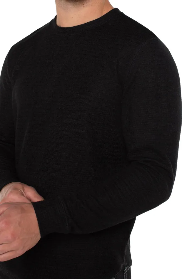 Mens Liverpool Los Angeles Shirts LONG SLEEVE CREW NECK Black