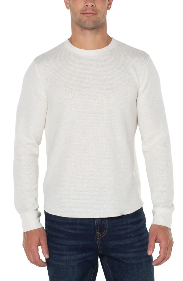 Mens Liverpool Los Angeles Shirts LONG SLEEVE CREW NECK Cream