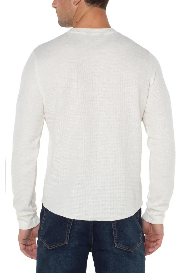 Mens Liverpool Los Angeles Shirts LONG SLEEVE CREW NECK Cream