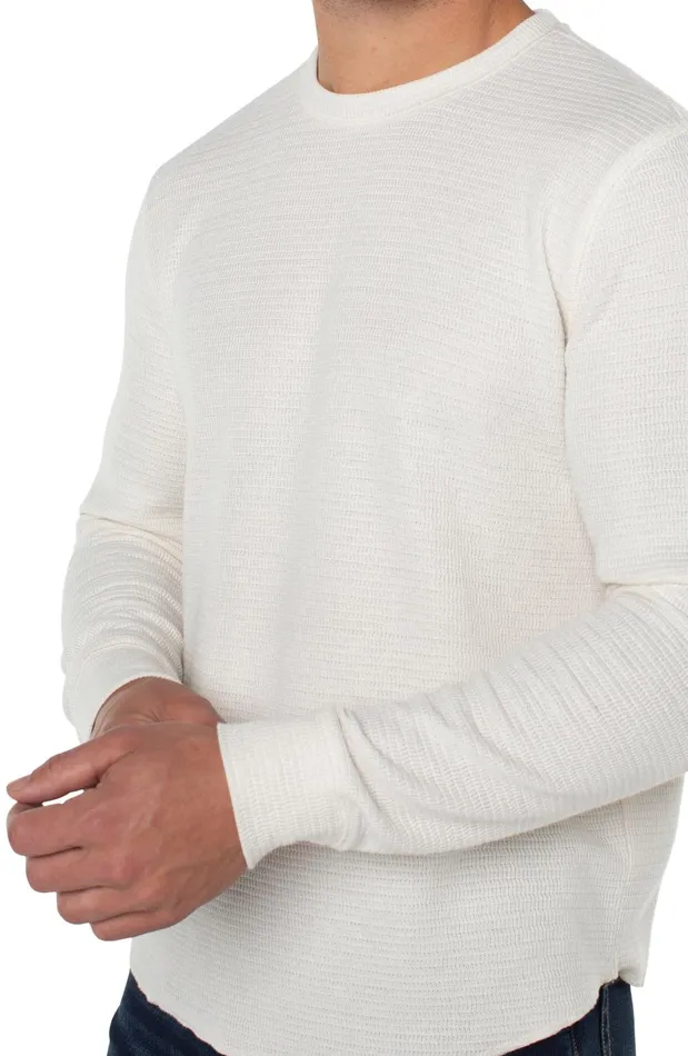 Mens Liverpool Los Angeles Shirts LONG SLEEVE CREW NECK Cream