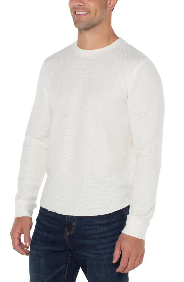 Mens Liverpool Los Angeles Shirts LONG SLEEVE CREW NECK Cream