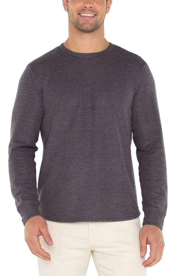 Mens Liverpool Los Angeles Shirts LONG SLEEVE CREW NECK Grey