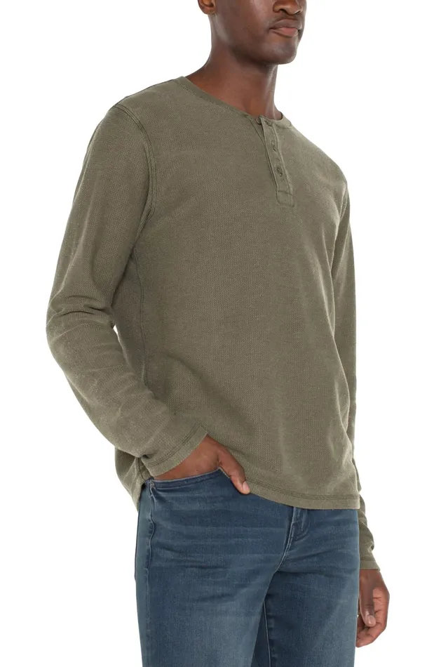 Mens Liverpool Los Angeles Shirts LONG SLEEVE HENLEY Sea Turtle