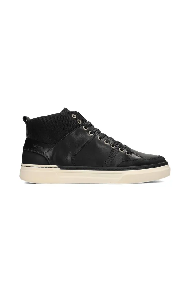 Mens Liverpool Los Angeles Sneakers CITATION LEATHER HIGH TOP SNEAKER Black