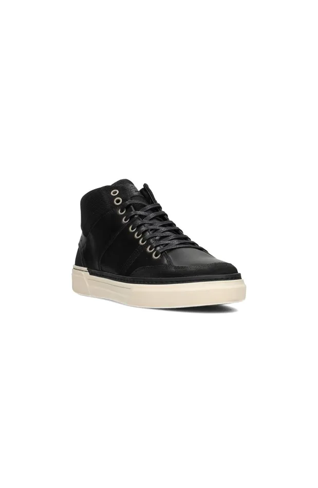Mens Liverpool Los Angeles Sneakers CITATION LEATHER HIGH TOP SNEAKER Black