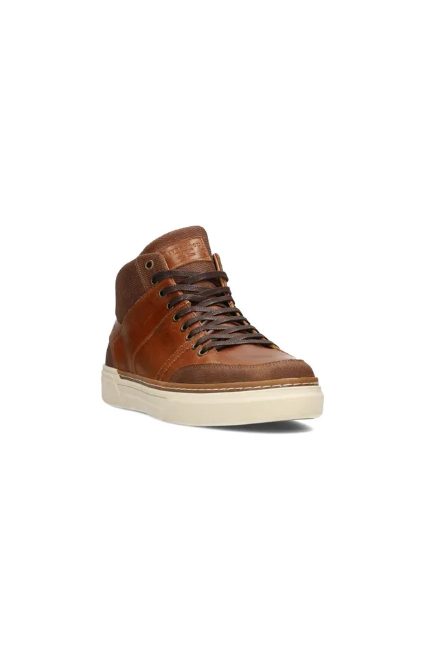 Mens Liverpool Los Angeles Sneakers CITATION LEATHER HIGH TOP SNEAKER Cognac