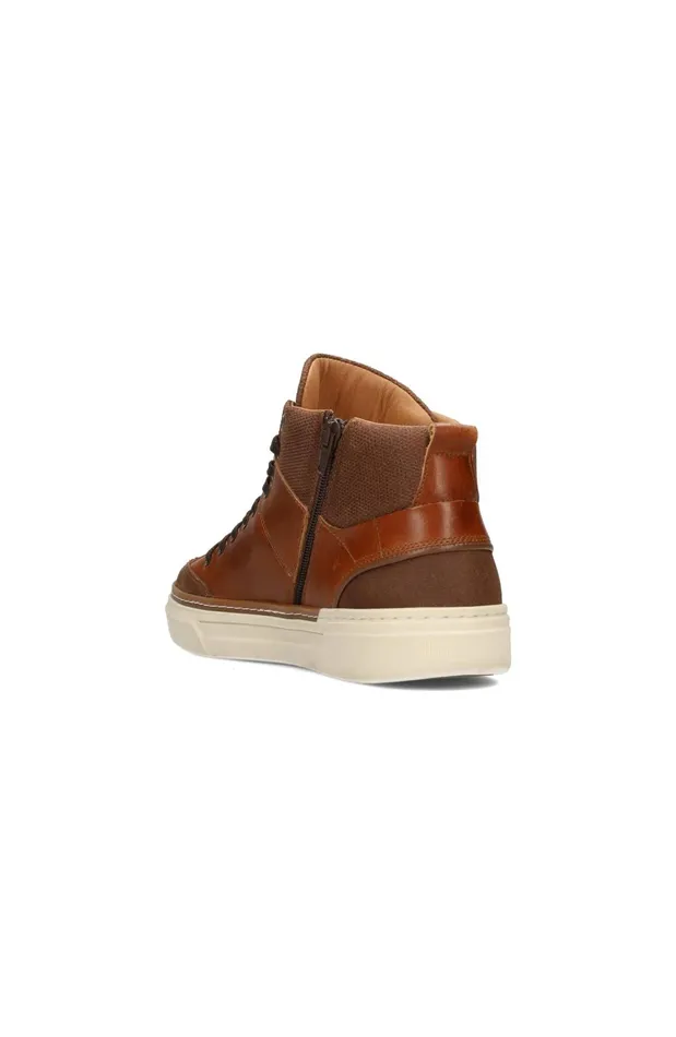 Mens Liverpool Los Angeles Sneakers CITATION LEATHER HIGH TOP SNEAKER Cognac