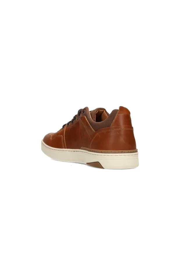 Mens Liverpool Los Angeles Sneakers LAUNCH TEXTURED LEATHER SNEAKER Cognac