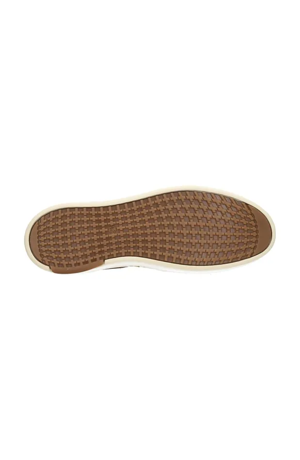 Mens Liverpool Los Angeles Sneakers LAUNCH TEXTURED LEATHER SNEAKER Cognac