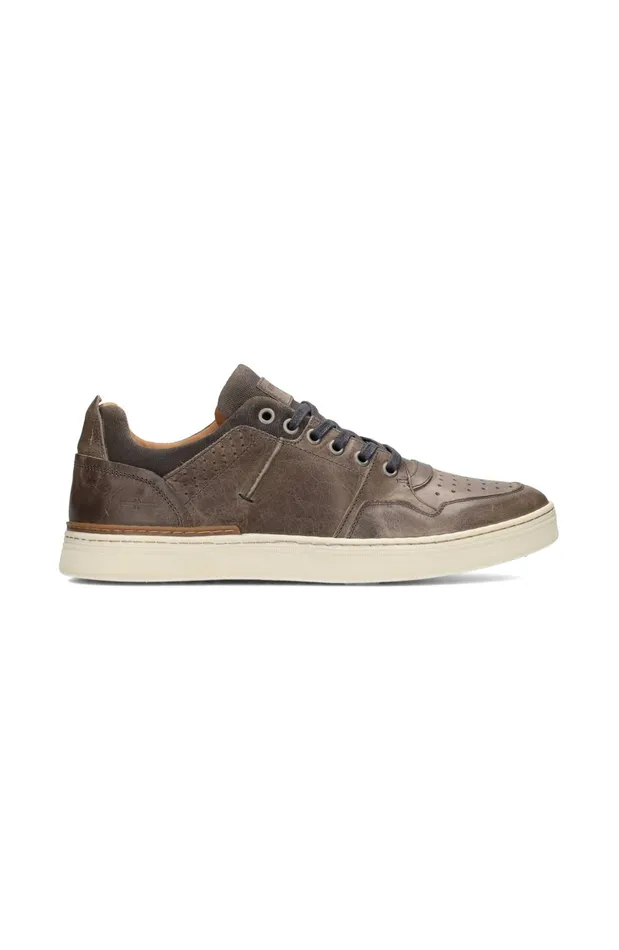Mens Liverpool Los Angeles Sneakers LAUNCH TEXTURED LEATHER SNEAKER Grey