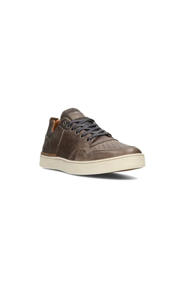 Mens Liverpool Los Angeles Sneakers LAUNCH TEXTURED LEATHER SNEAKER Grey