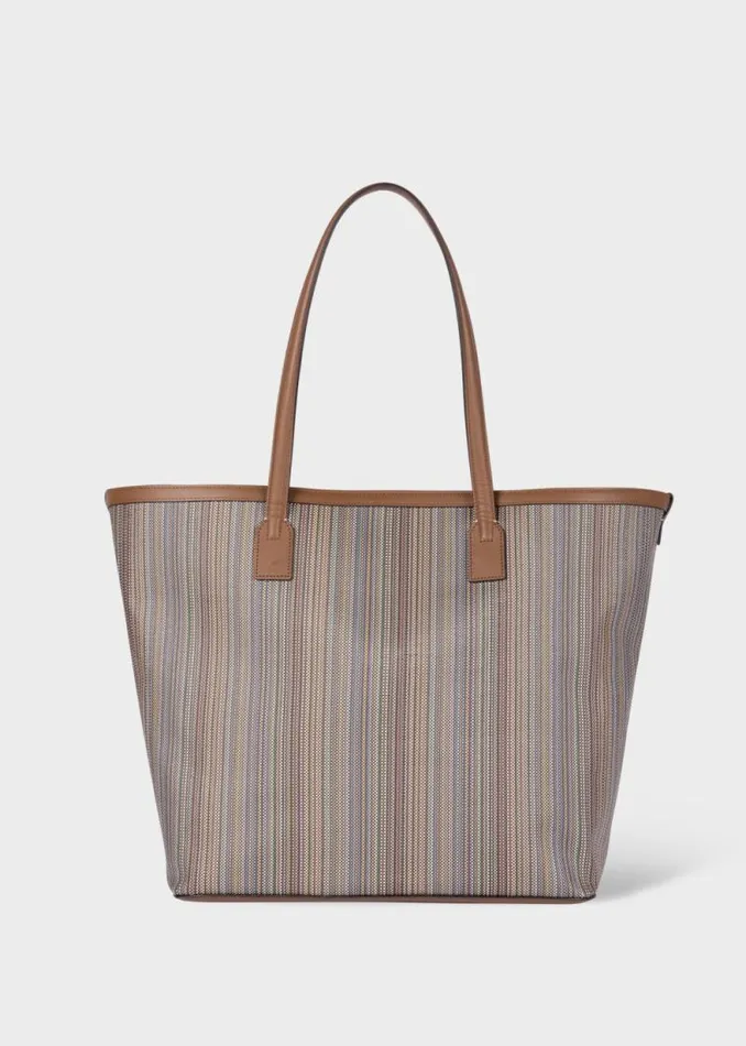 Mens Paul Smith Bags 039Signature Stripe039 Coated Canvas Tote Bag