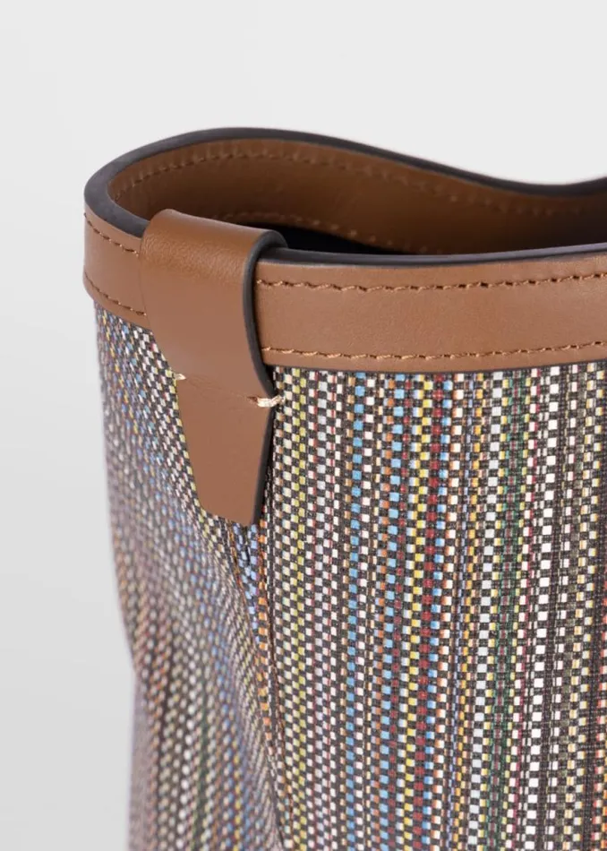 Mens Paul Smith Bags 039Signature Stripe039 Coated Canvas Tote Bag Mens Paul Smith Bags 039Signature Stripe039 Coated Canvas Tote Bag