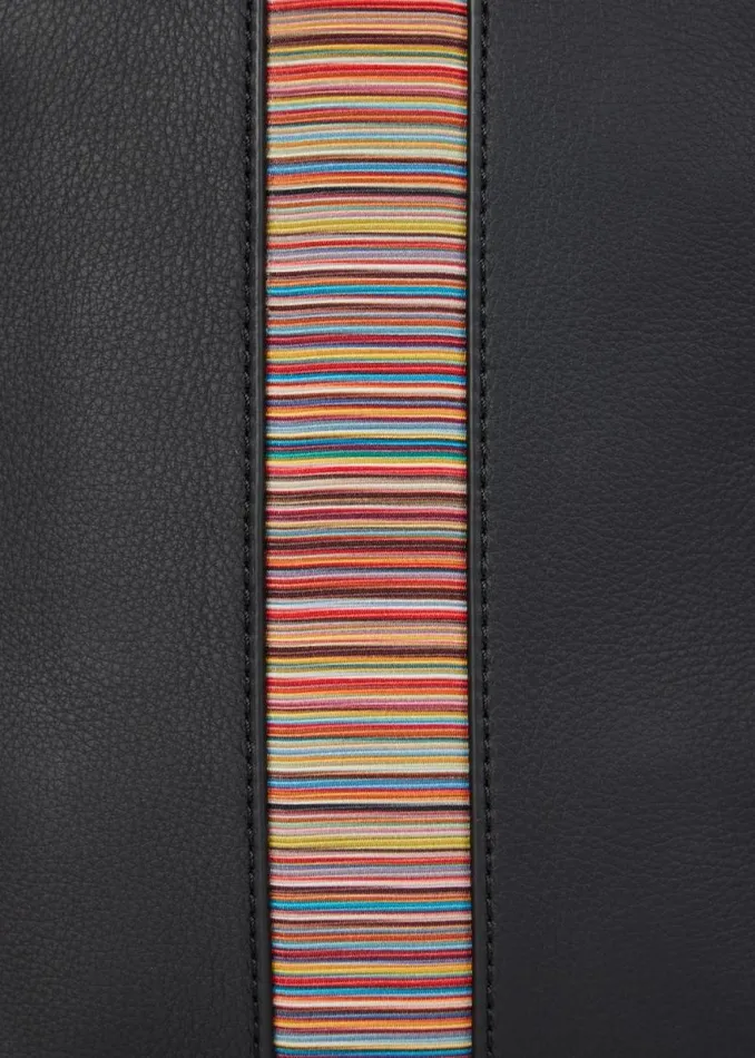 Mens Paul Smith Bags Black 039Signature Stripe039 Leather Flight Bag