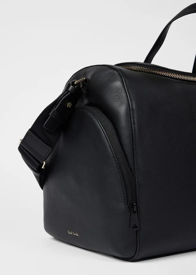 Mens Paul Smith Bags Black Leather 039Signature Stripe039 Holdall Bag