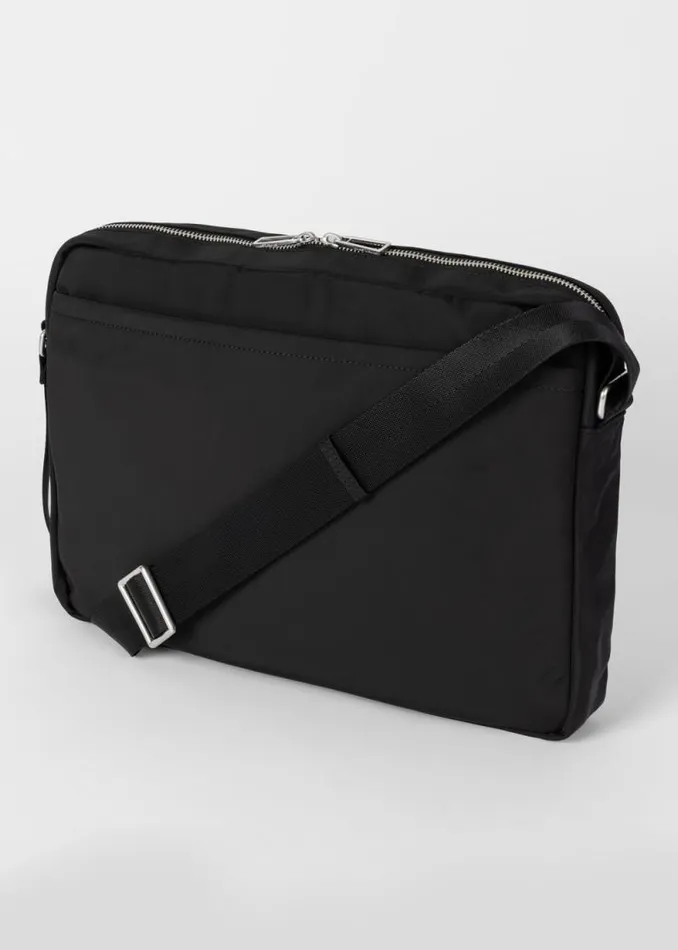 Mens Paul Smith Bags Black Recycled Polyester Zebra Messenger Bag Mens Paul Smith Bags Black Recycled Polyester Zebra Messenger Bag