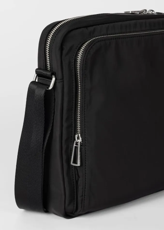 Mens Paul Smith Bags Black Recycled Polyester Zebra Messenger Bag Mens Paul Smith Bags Black Recycled Polyester Zebra Messenger Bag