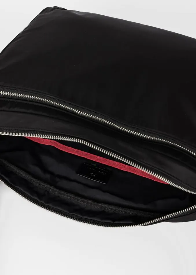 Mens Paul Smith Bags Black Recycled Polyester Zebra Messenger Bag Mens Paul Smith Bags Black Recycled Polyester Zebra Messenger Bag