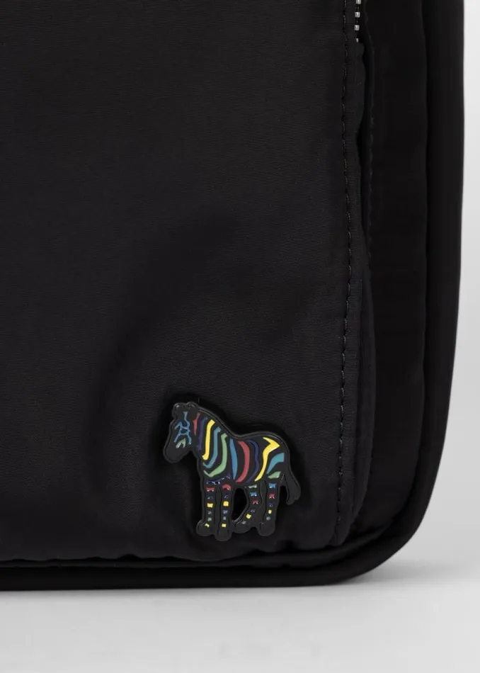 Mens Paul Smith Bags Black Recycled Polyester Zebra Messenger Bag Mens Paul Smith Bags Black Recycled Polyester Zebra Messenger Bag