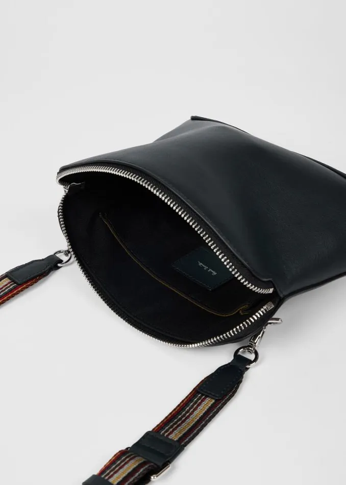 Mens Paul Smith Bags Blue Leather 039Signature Stripe039 Musette Bag