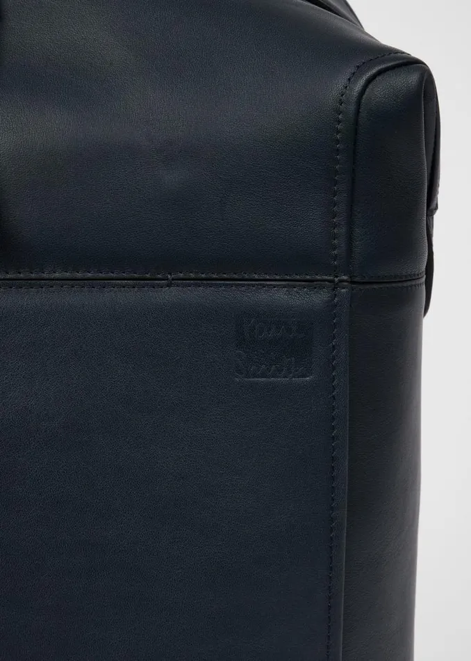 Mens Paul Smith Bags Dark Blue Leather 039Signature Stripe039 Trim Backpack Mens Paul Smith Bags Dark Blue Leather 039Signature Stripe039 Trim Backpack