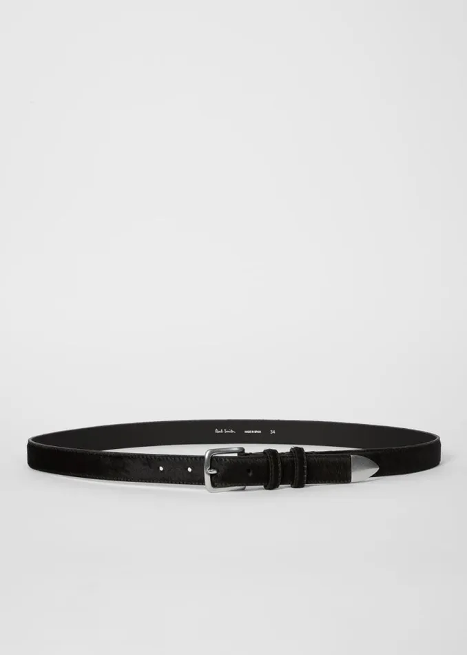 Mens Paul Smith Belts Dark Brown Textured Leather Belt Mens Paul Smith Belts Dark Brown Textured Leather Belt