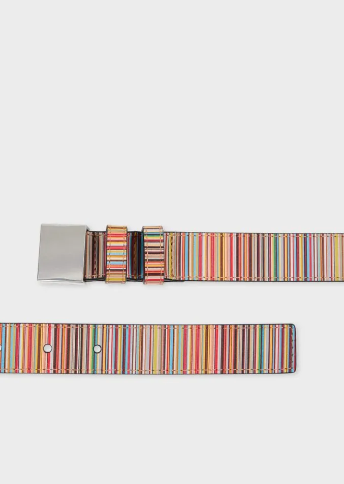 Mens Paul Smith Belts Leather 039Signature Stripe039 Belt