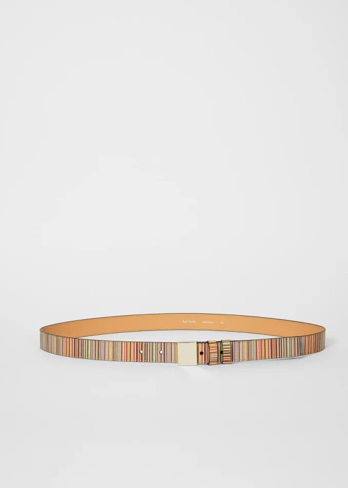 Mens Paul Smith Belts Leather 039Signature Stripe039 Belt Mens Paul Smith Belts Leather 039Signature Stripe039 Belt