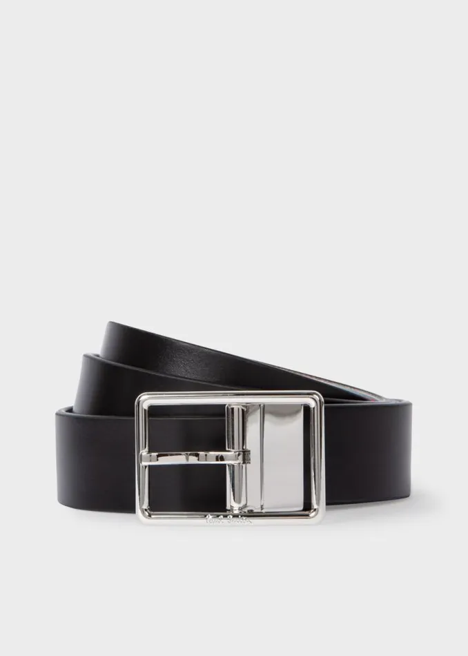Mens Paul Smith Belts Leather 039Signature Stripe039 Reversible CutToFit Belt Mens Paul Smith Belts Leather 039Signature Stripe039 Reversible CutToFit Belt
