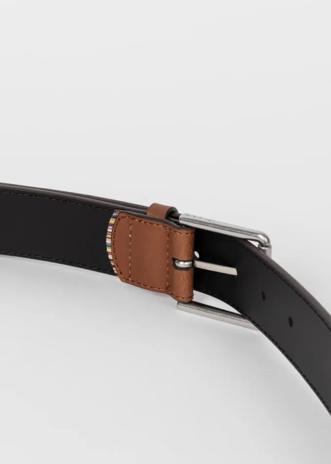 Mens Paul Smith Belts Tan 039Signature Stripe039 Corner Belt Mens Paul Smith Belts Tan 039Signature Stripe039 Corner Belt