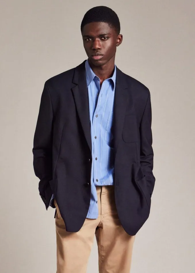 Mens Paul Smith Blazers A Suit To Travel In 8211 TailoredFit Navy PatchPocket Unlined Blazer Mens Paul Smith Blazers A Suit To Travel In 8211 TailoredFit Navy PatchPocket Unlined Blazer