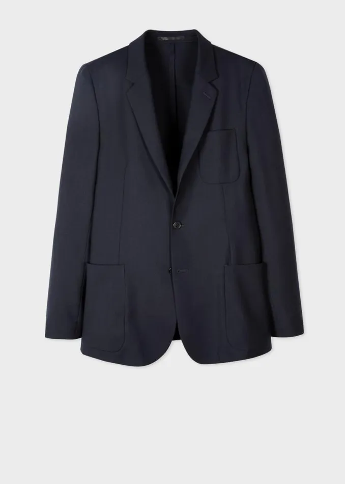 Mens Paul Smith Blazers A Suit To Travel In 8211 TailoredFit Navy PatchPocket Unlined Blazer Mens Paul Smith Blazers A Suit To Travel In 8211 TailoredFit Navy PatchPocket Unlined Blazer