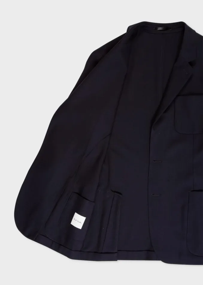 Mens Paul Smith Blazers A Suit To Travel In 8211 TailoredFit Navy PatchPocket Unlined Blazer Mens Paul Smith Blazers A Suit To Travel In 8211 TailoredFit Navy PatchPocket Unlined Blazer