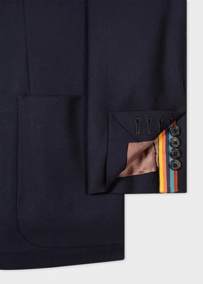Mens Paul Smith Blazers A Suit To Travel In 8211 TailoredFit Navy PatchPocket Unlined Blazer Mens Paul Smith Blazers A Suit To Travel In 8211 TailoredFit Navy PatchPocket Unlined Blazer