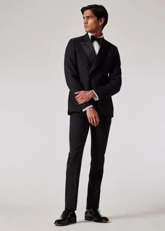 Mens Paul Smith Blazers Black WoolMohair DoubleBreasted Evening Blazer Mens Paul Smith Blazers Black WoolMohair DoubleBreasted Evening Blazer