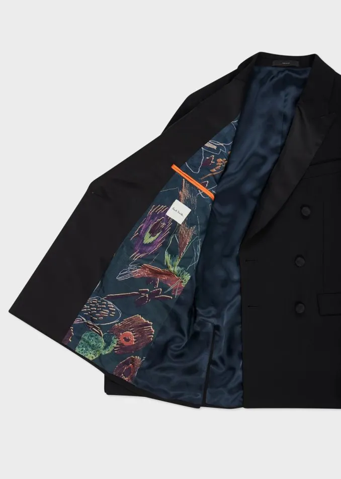 Mens Paul Smith Blazers Black WoolMohair DoubleBreasted Evening Blazer Mens Paul Smith Blazers Black WoolMohair DoubleBreasted Evening Blazer