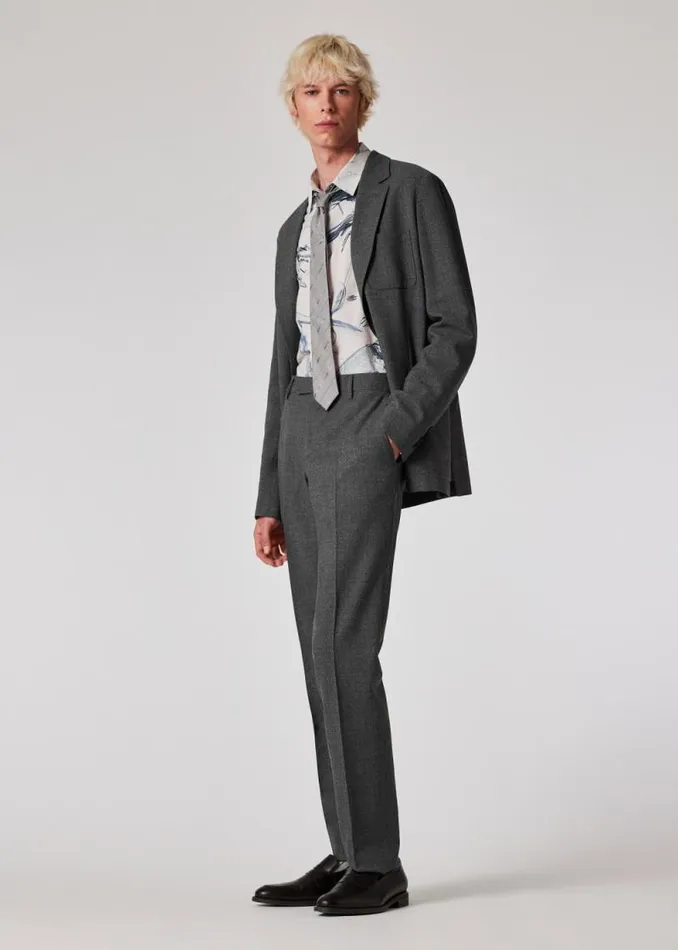 Mens Paul Smith Blazers Grey Wool Unlined PatchPocket Blazer Mens Paul Smith Blazers Grey Wool Unlined PatchPocket Blazer