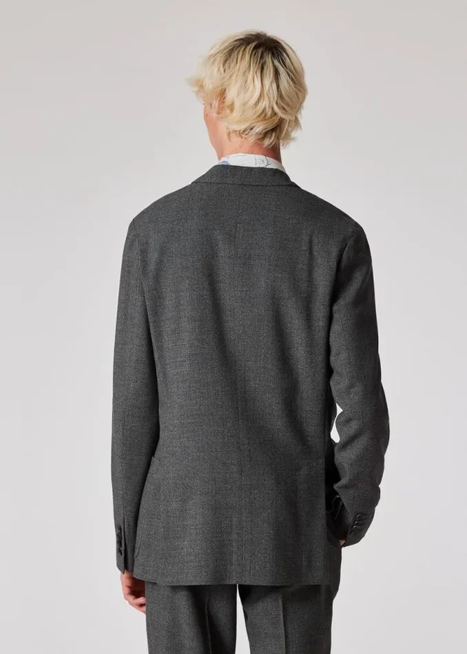 Mens Paul Smith Blazers Grey Wool Unlined PatchPocket Blazer Mens Paul Smith Blazers Grey Wool Unlined PatchPocket Blazer