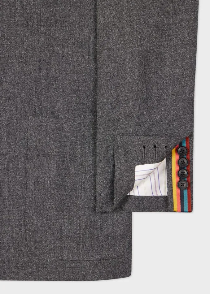Mens Paul Smith Blazers Grey Wool Unlined PatchPocket Blazer Mens Paul Smith Blazers Grey Wool Unlined PatchPocket Blazer