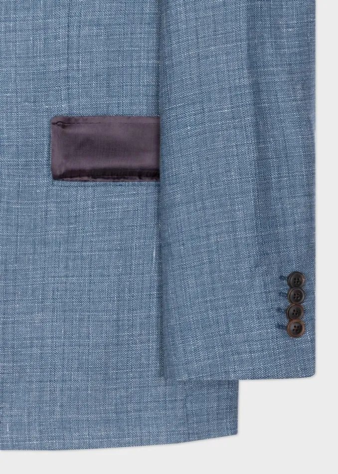 Mens Paul Smith Blazers Light Blue WoolLinen Blazer Mens Paul Smith Blazers Light Blue WoolLinen Blazer