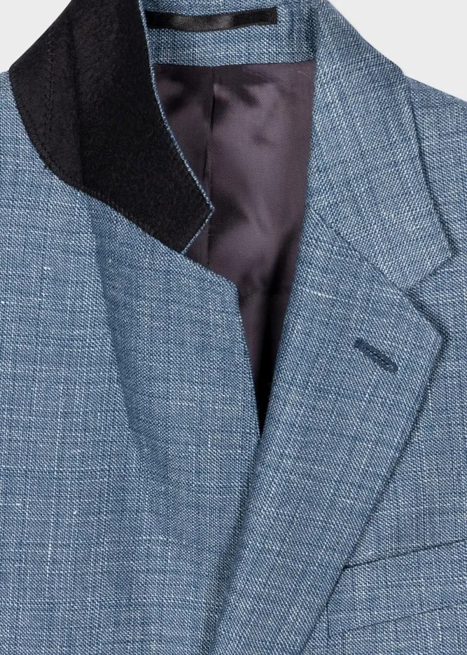 Mens Paul Smith Blazers Light Blue WoolLinen Blazer Mens Paul Smith Blazers Light Blue WoolLinen Blazer