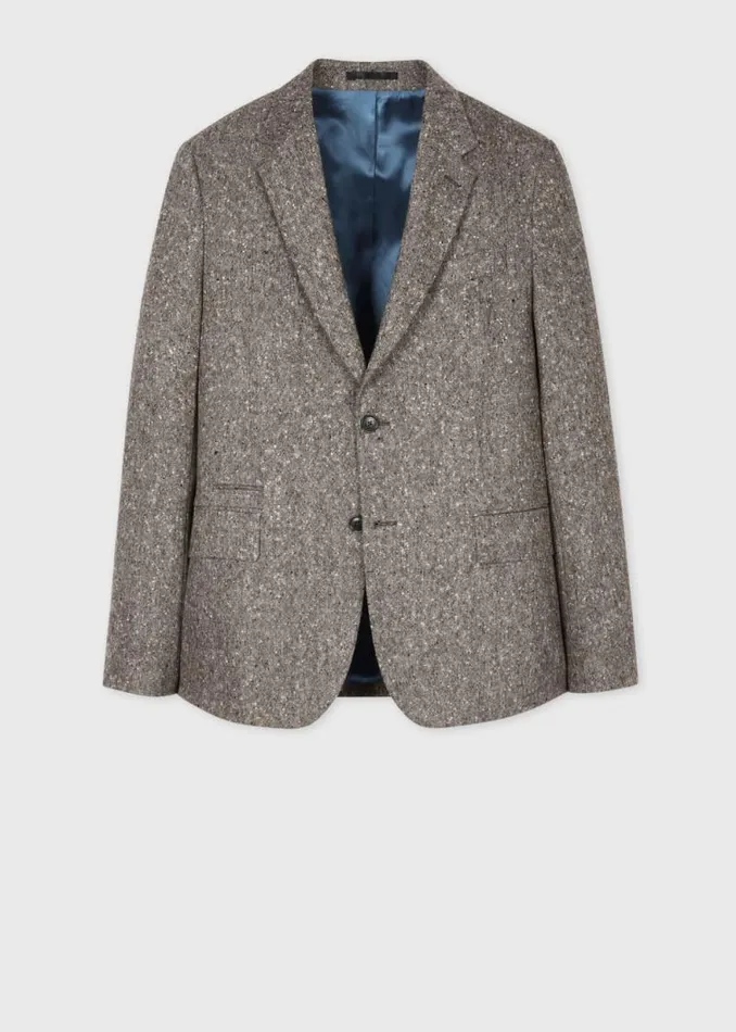 Mens Paul Smith Blazers Light Brown Flecked Wool Blazer