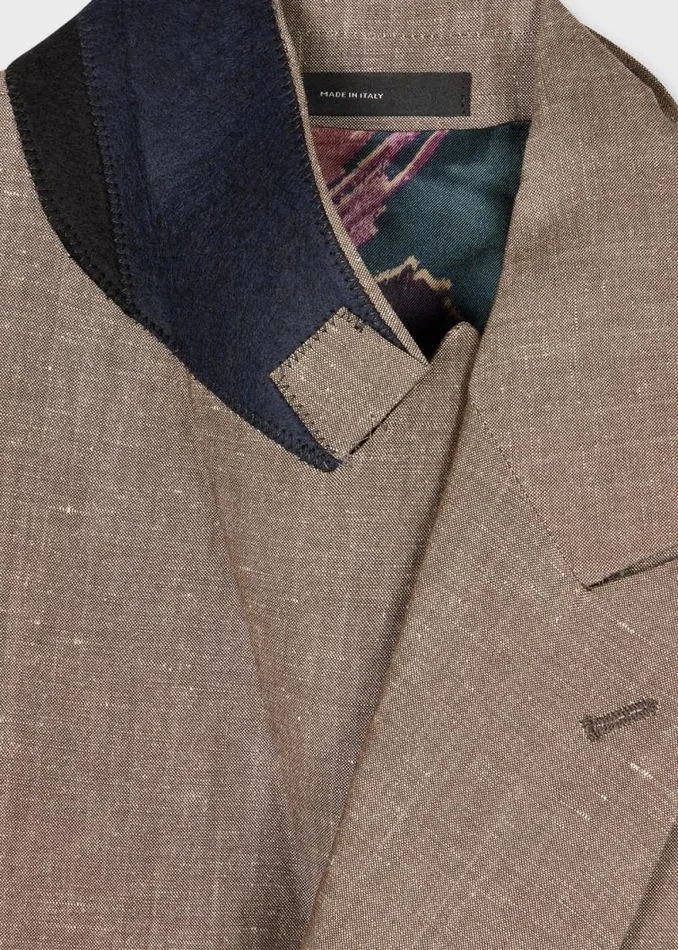 Mens Paul Smith Blazers Light Brown LinenWool DoubleBreasted Blazer Mens Paul Smith Blazers Light Brown LinenWool DoubleBreasted Blazer